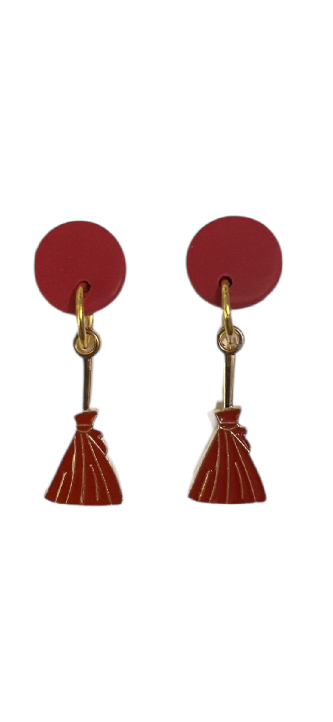 Witches Broom Dangle Earrings