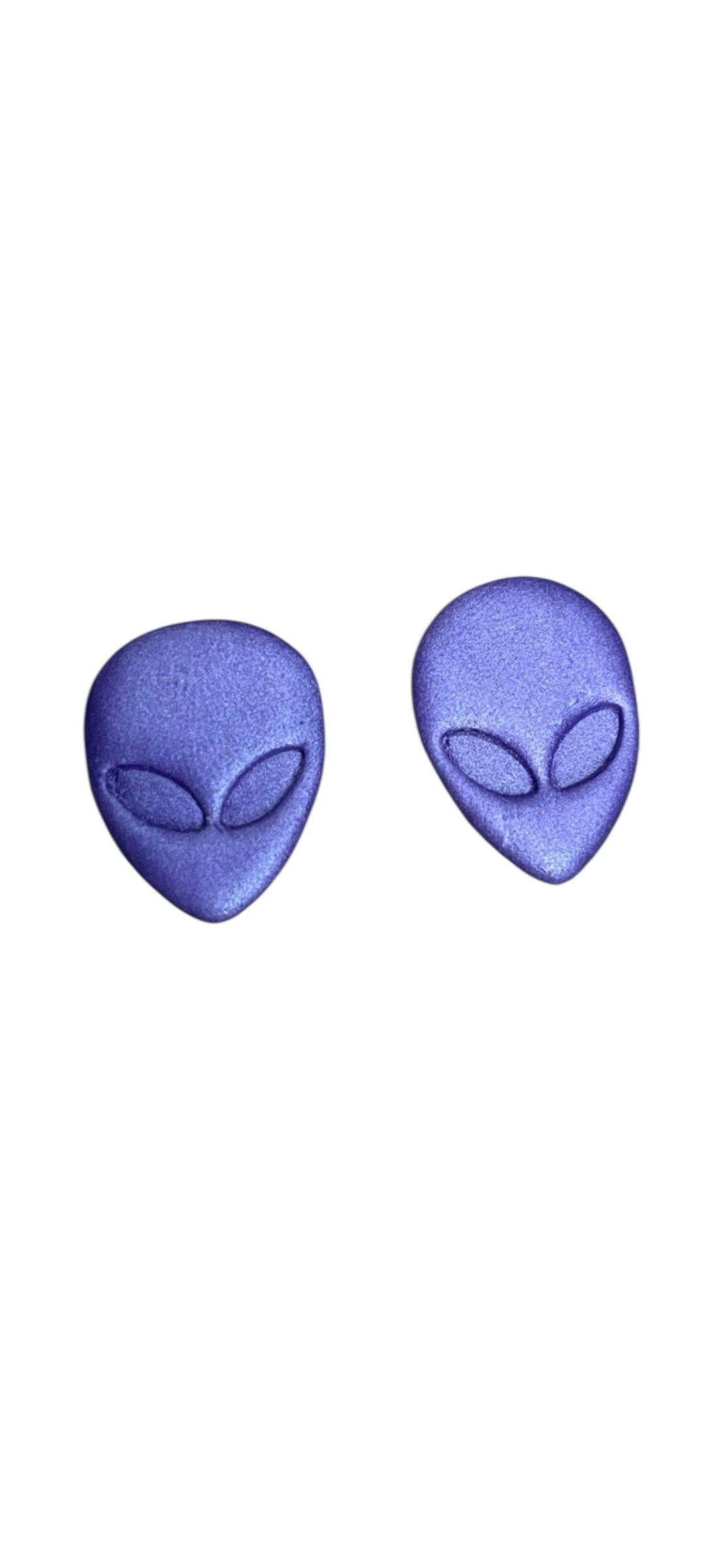 Take Me To Your Leader Studs - Metallic Purple