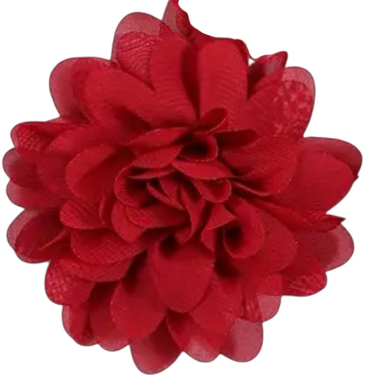 Dahlia Flower Hair Clip - Burgandy