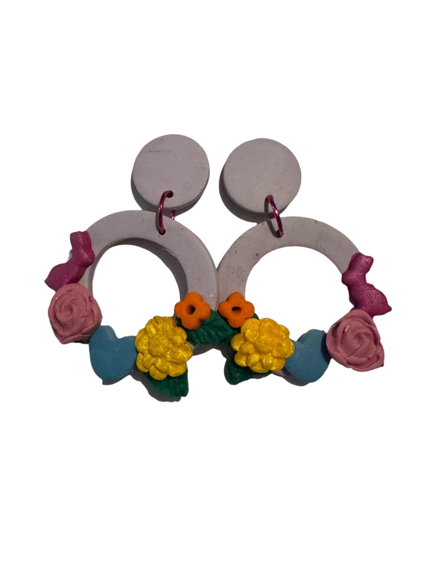 Easter Loop Dangle Earrings - Lavender