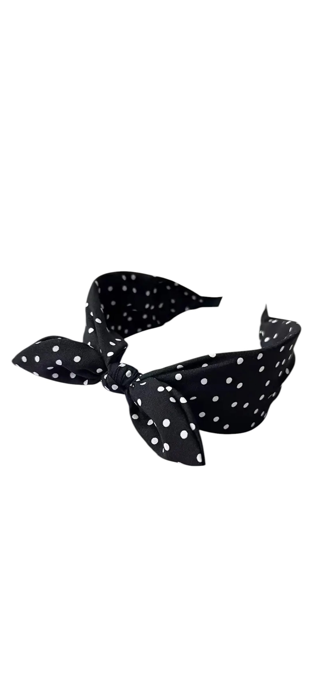 Rockabilly Headband - Black Spotty