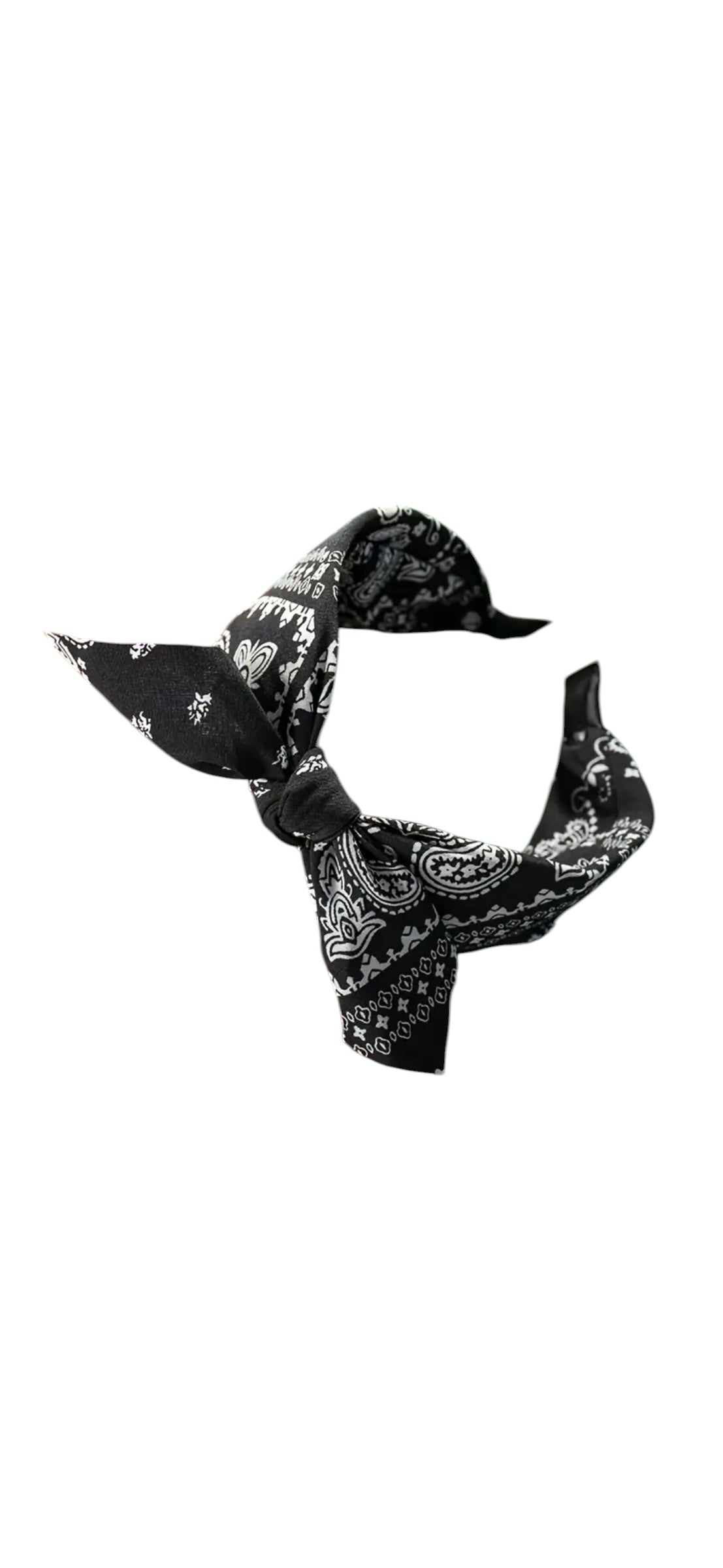 Rockabilly Headband - Bandanna Print Black