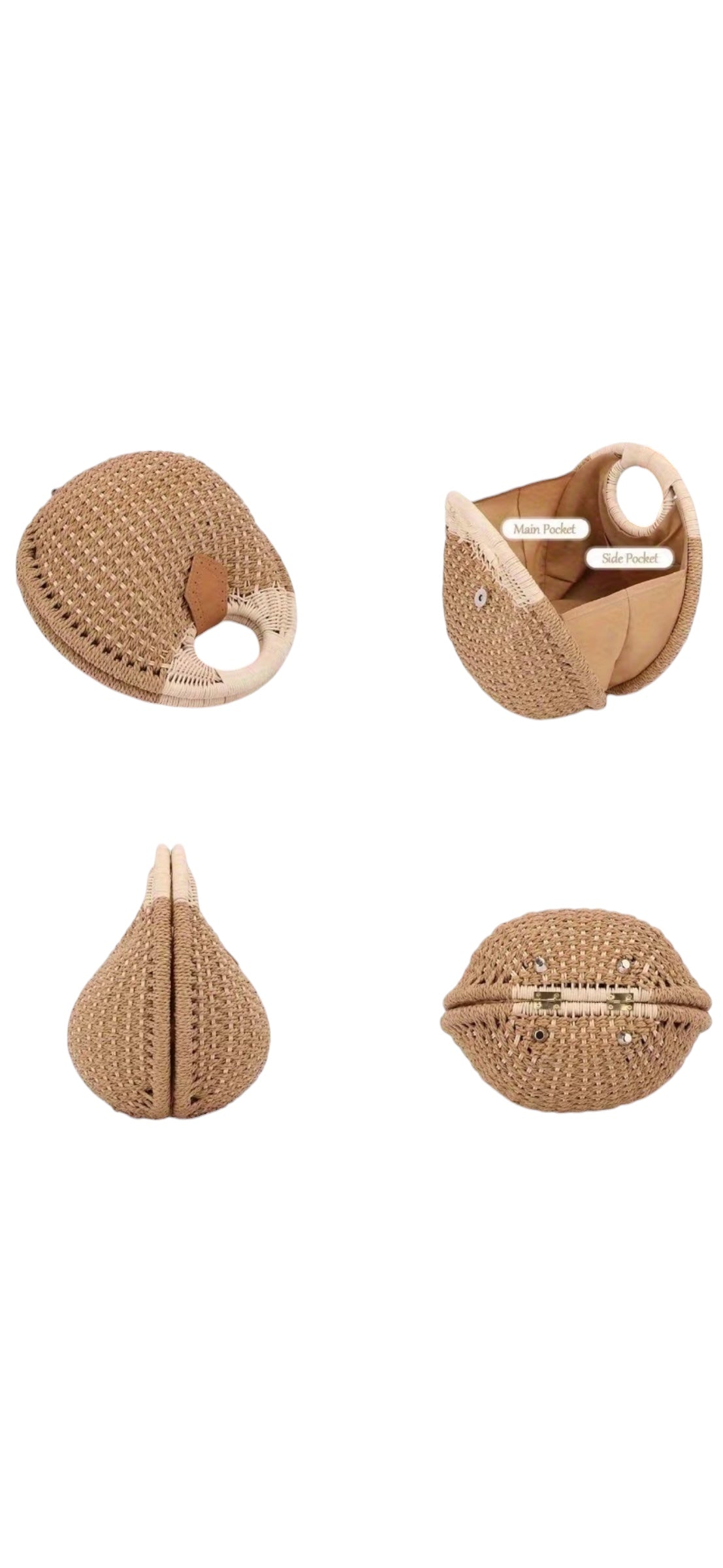 Rattan Circle Handbag