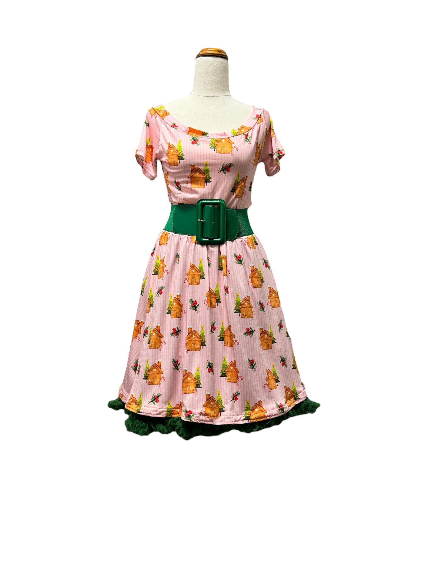 Christmas Gingerbread House Dress