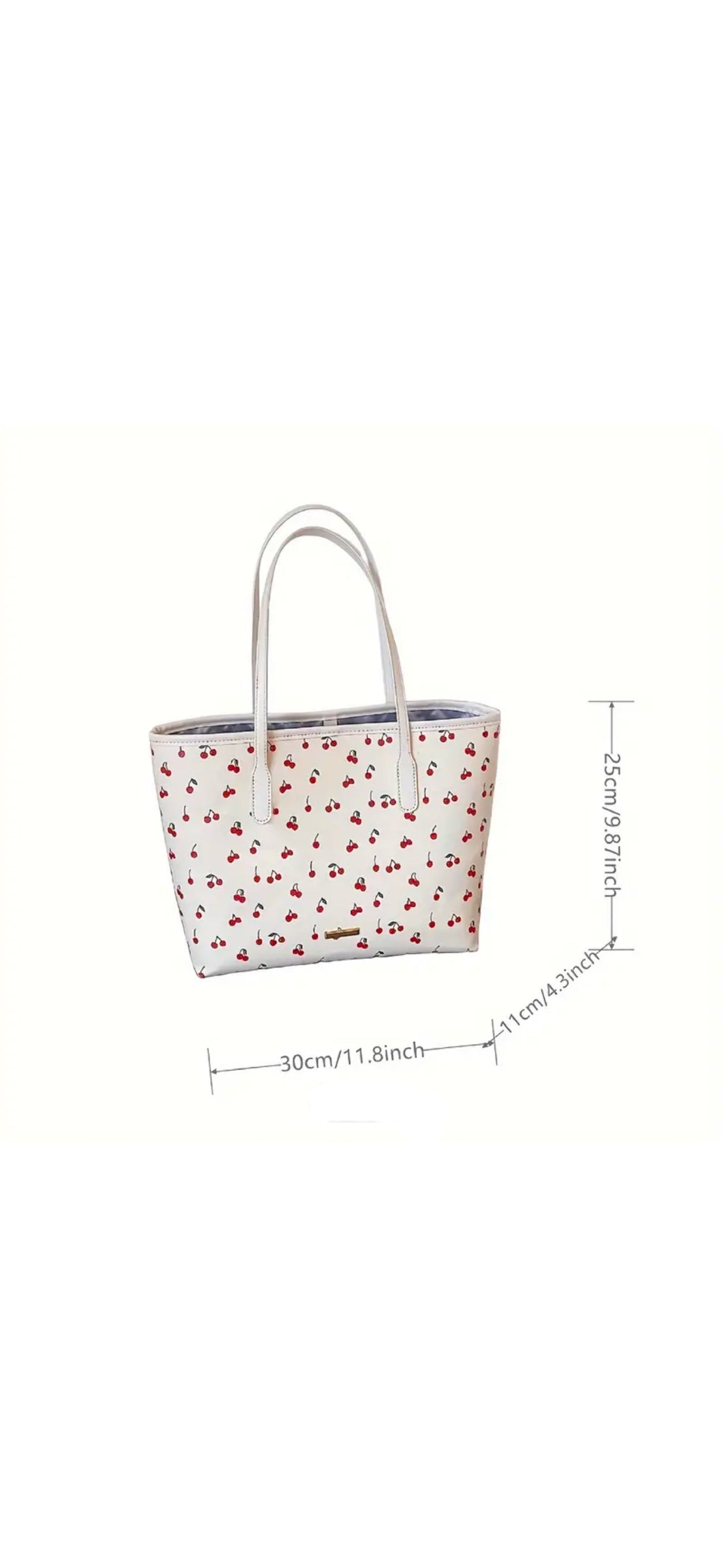 Cherry Print Tote Bag