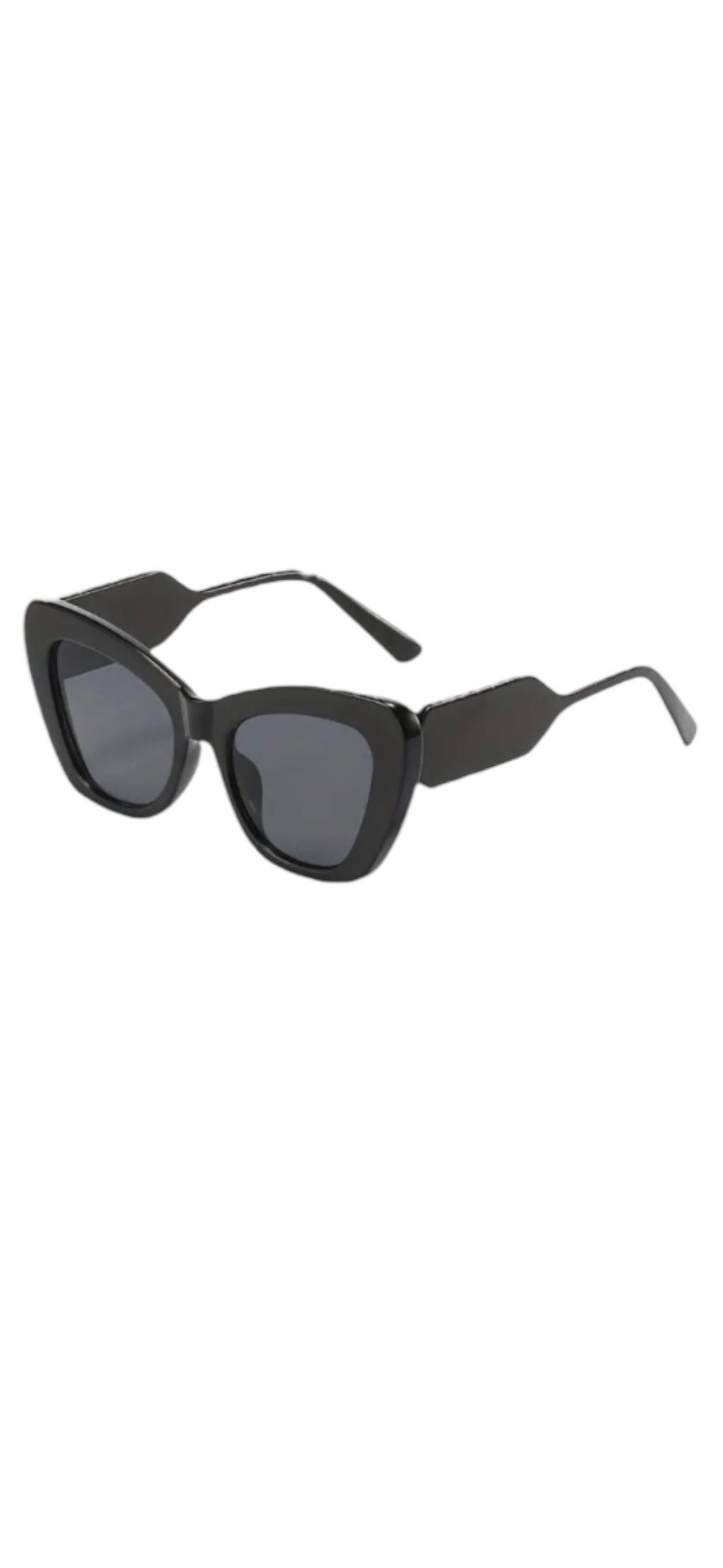 Retro Colour Block Sunglasses - Black