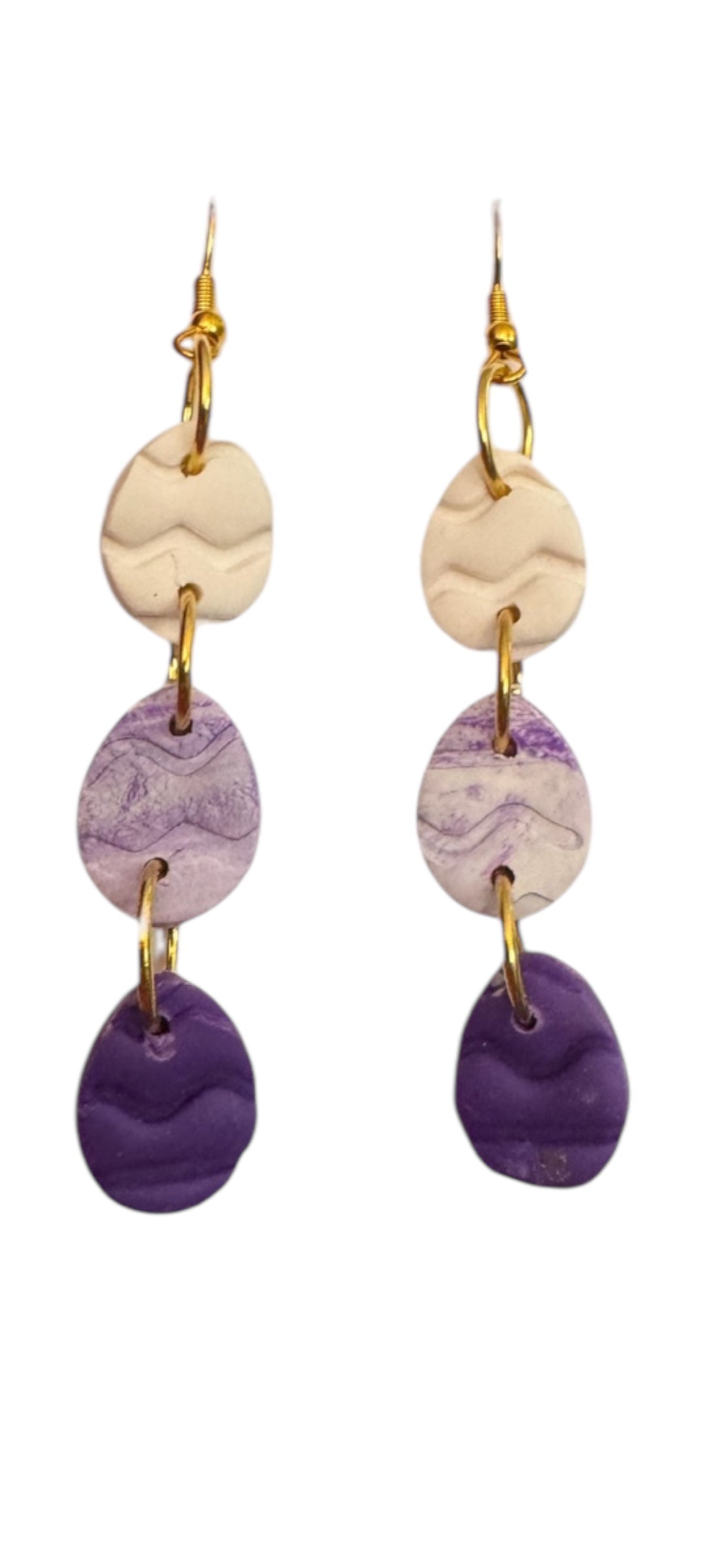 Easter Egg Triple Drop Dangle Earrings