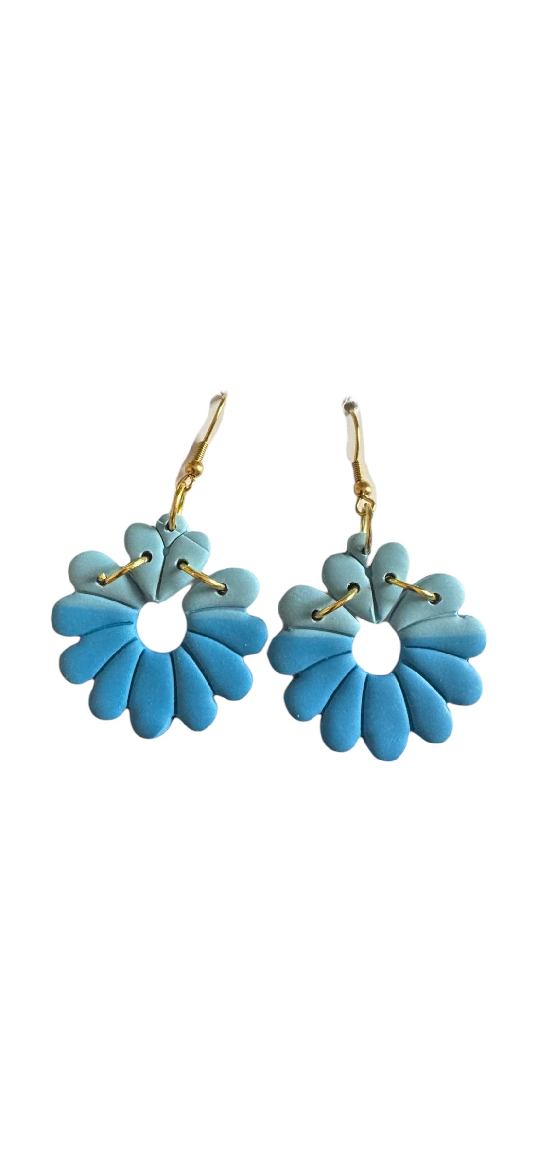 Blossom Dangle Earrings - Ombré Blue
