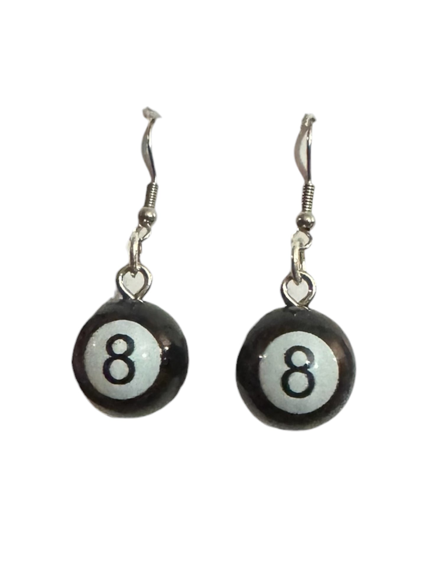8 Ball Dangle Earrings