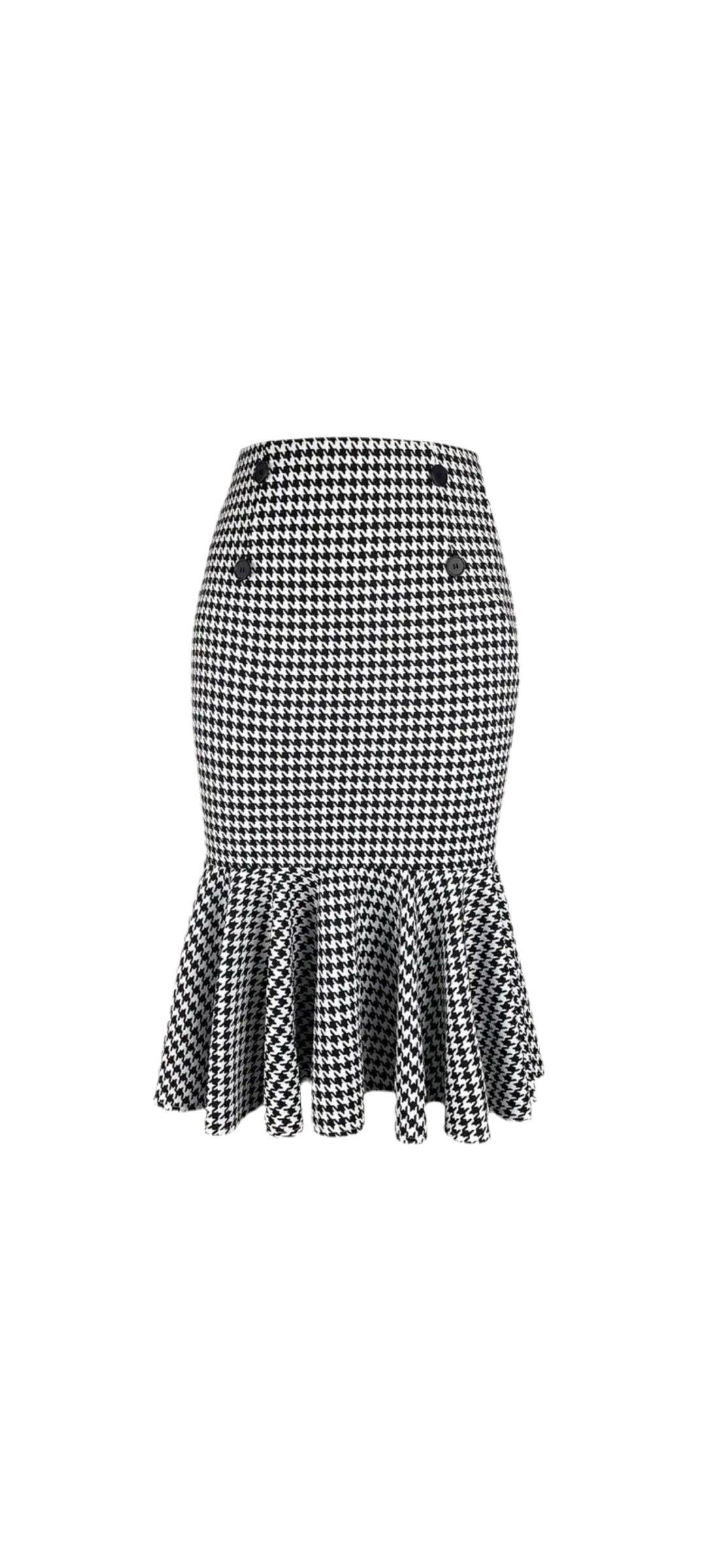 Houndstooth Wiggle Skirt