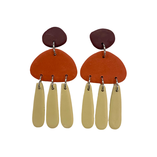 Calista Dangle Earrings - Coffee