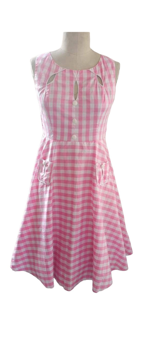 Ava Pink Gingham Dress