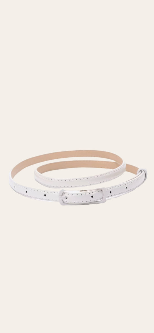 Evie Graceful Belt - Crisp White