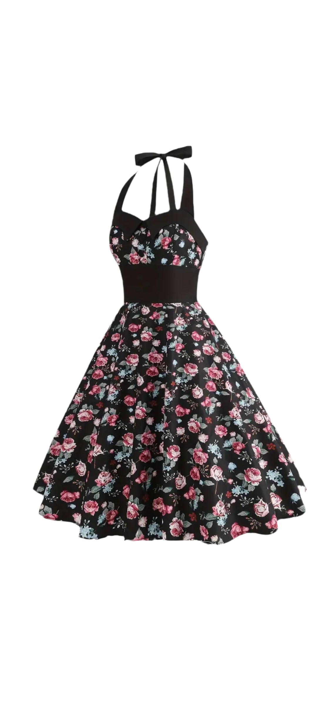 Marilyn English Rose Halter Dress