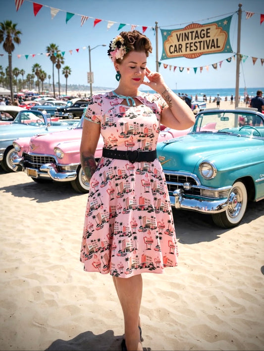 Pink Hotel Swing Dress