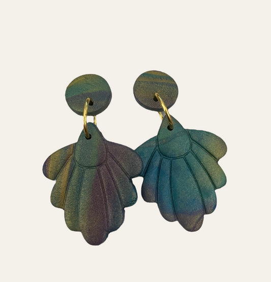 Luxe Dangle Earrings - Peacock