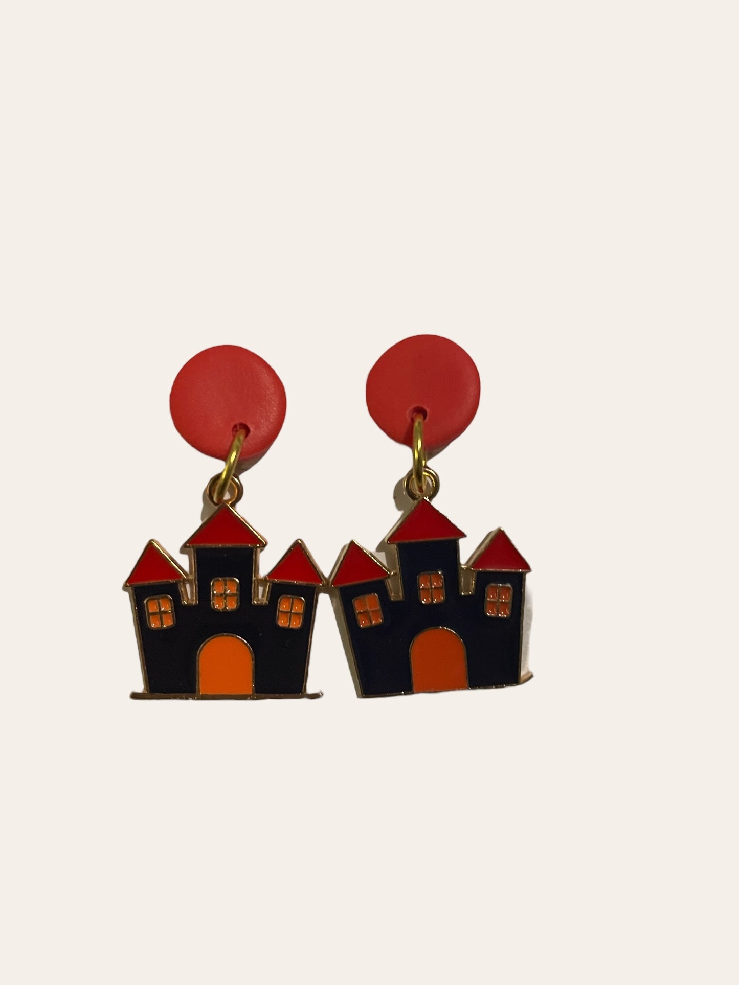 Haunted House Dangle Earrings