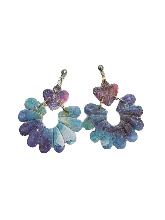 Blossom Dangle Earrings - Rainbow