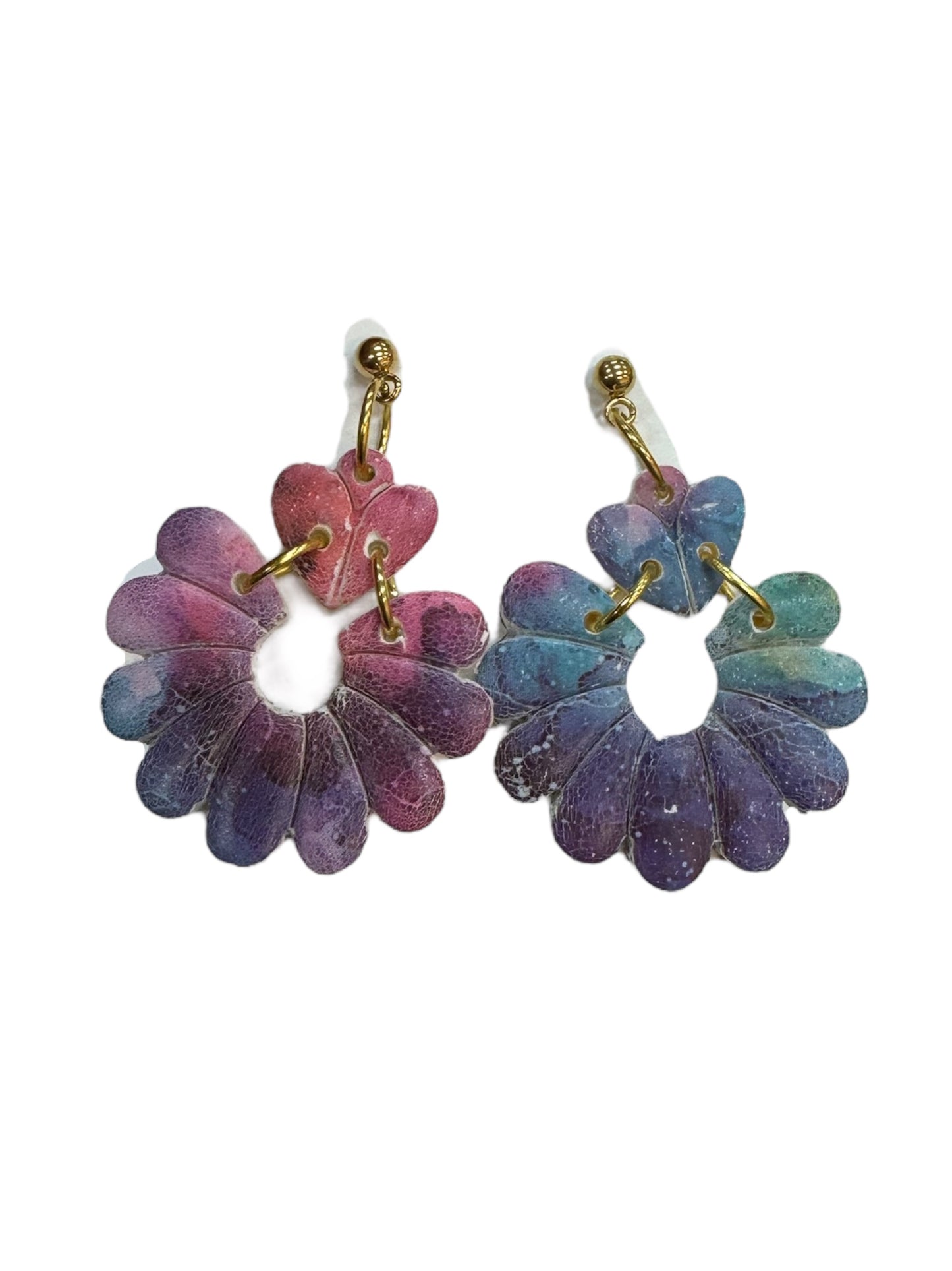 Blossom Dangle Earrings - Rainbow