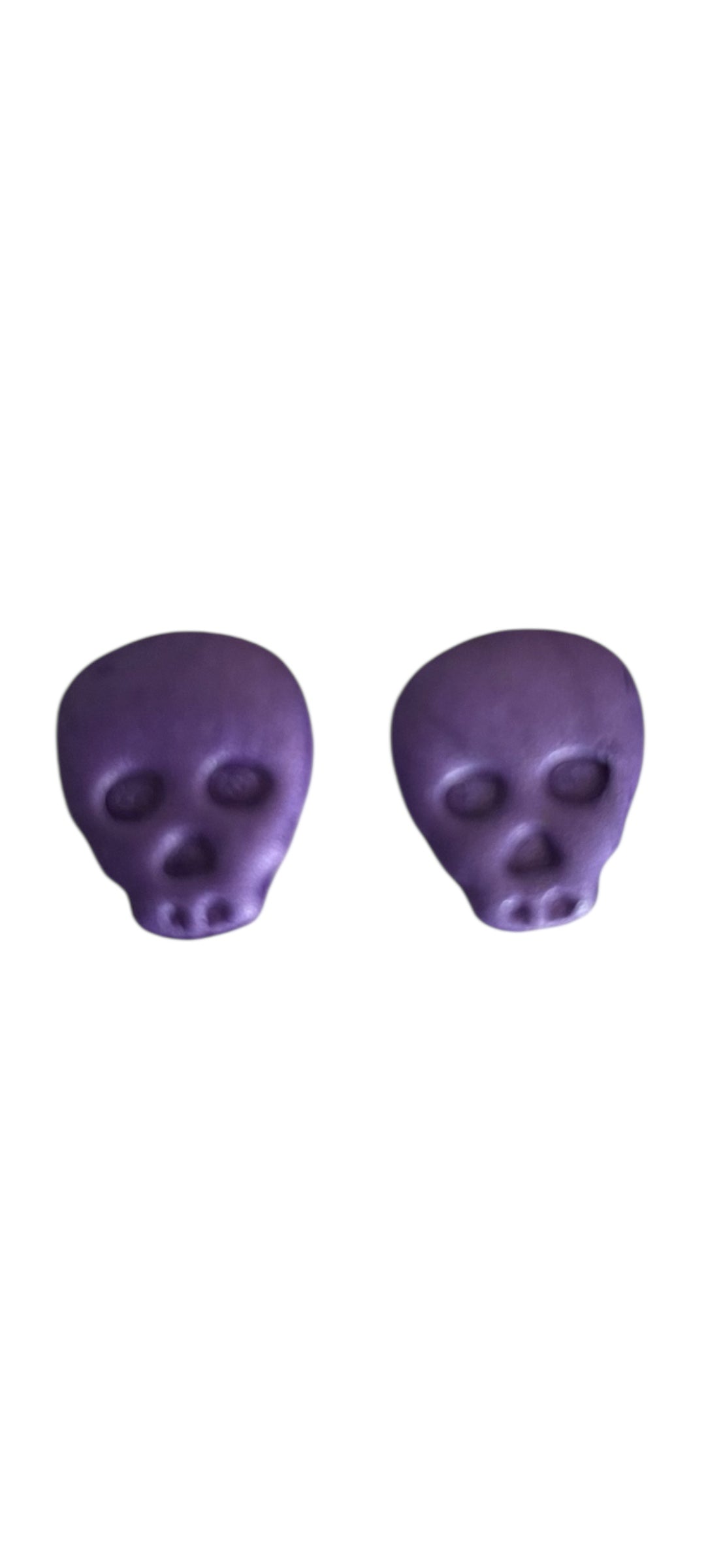 Mini Skull Studs - Metallic Purple
