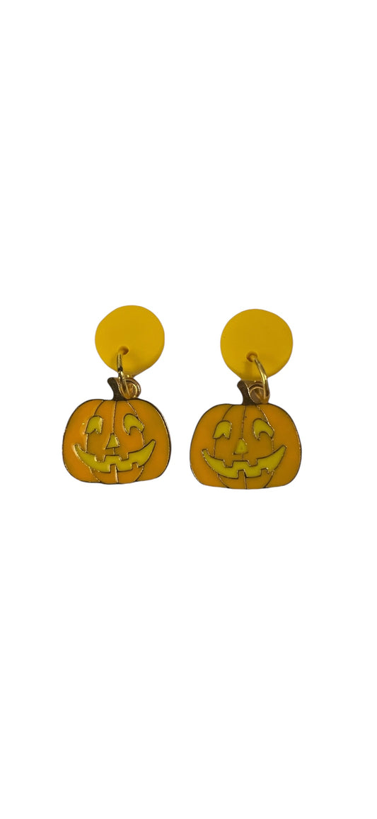 Glowing Pumpkin Dangle Earrings