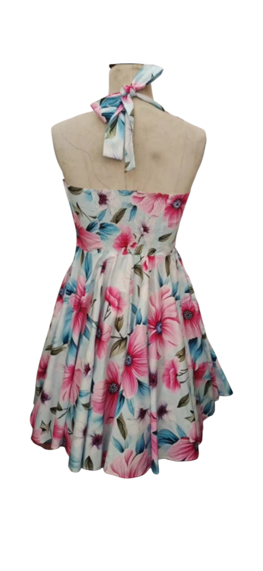 Marilyn Watercolour Floral Halter Dress