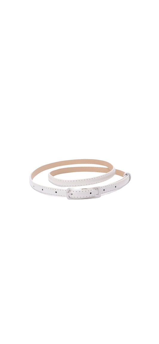 Evie Graceful Belt - Crisp White