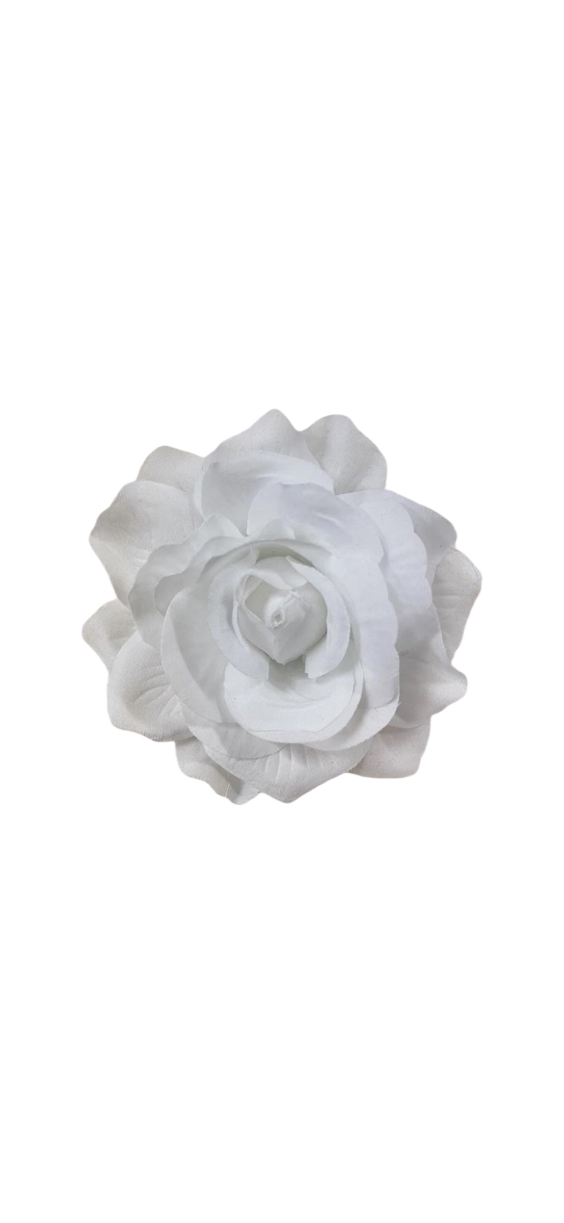 Rose Flower Hair Clip - White