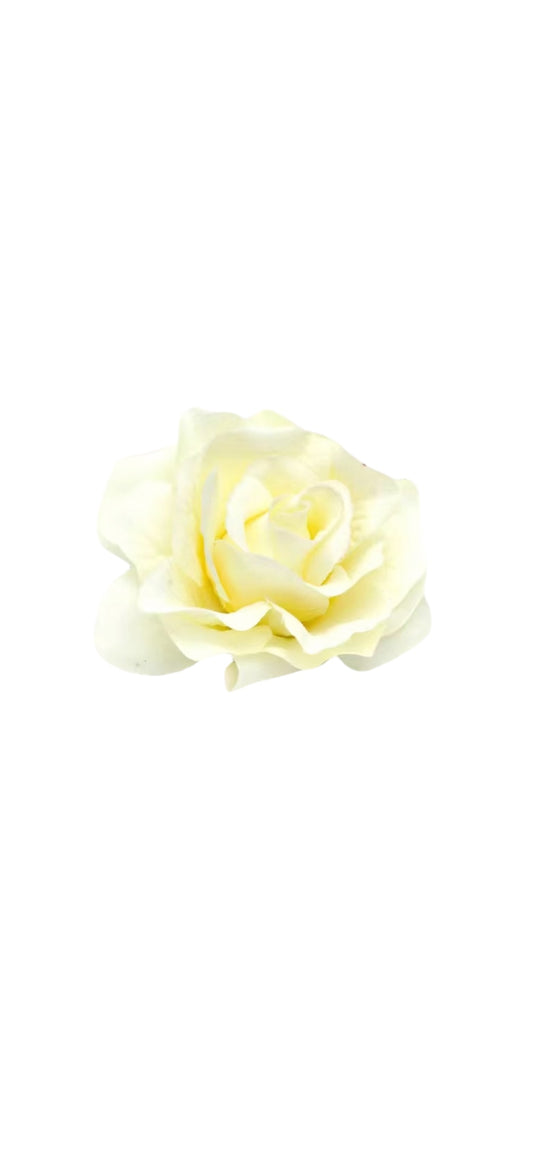 Rose Flower Hair Clip - Ivory