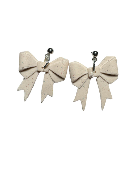 Bow Dangle Earrings - Icicle