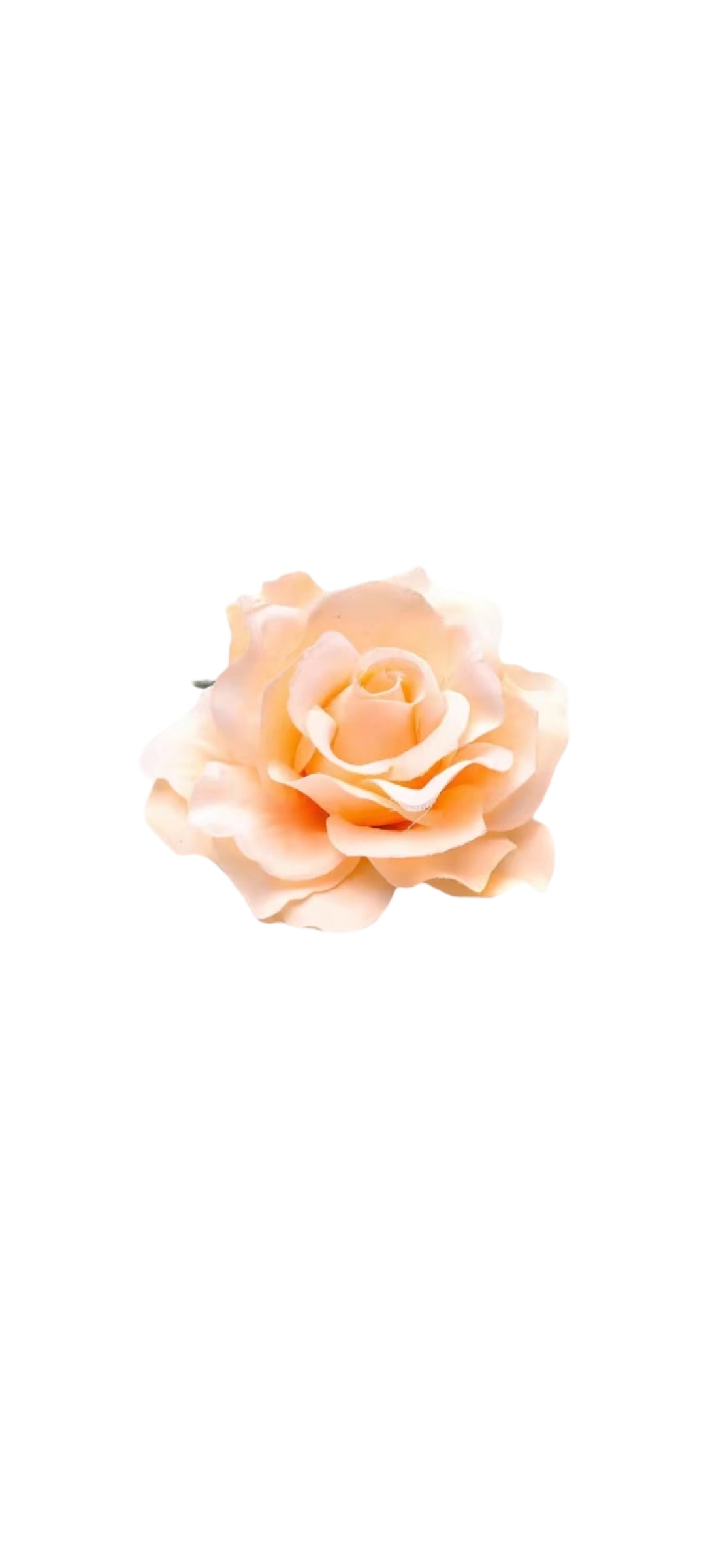 Rose Flower Hair Clip - Peach