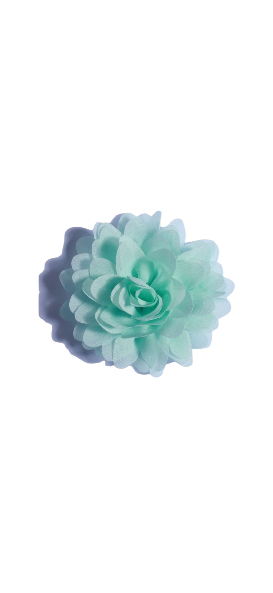 Dahlia Mini Flower Hair Clip - Aqua