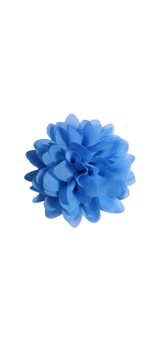 Dahlia Flower Hair Clip - Blue