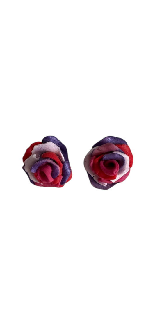 Handcrafted Rose Studs