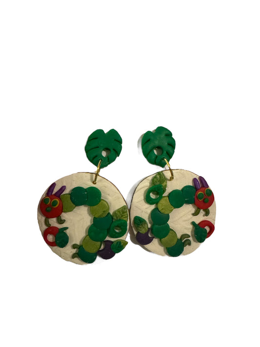 Hungry Caterpillar Large Dangle Earrings