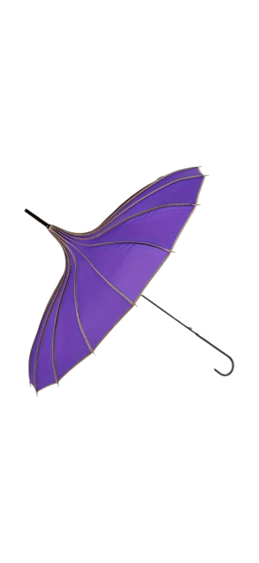 Retro Pagoda Parasol - Purple