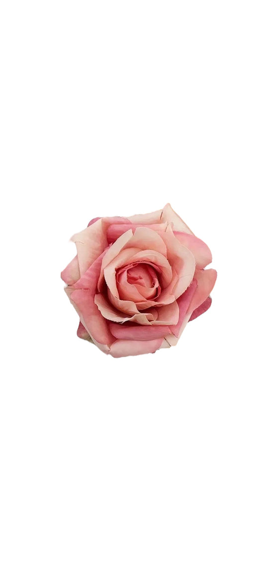 Rose Flower Hair Clip - Vintage Pink Multi