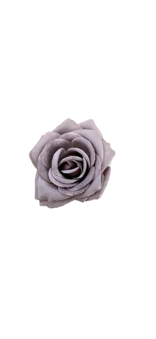 Rose Flower Hair Clip - Vintage Mauve