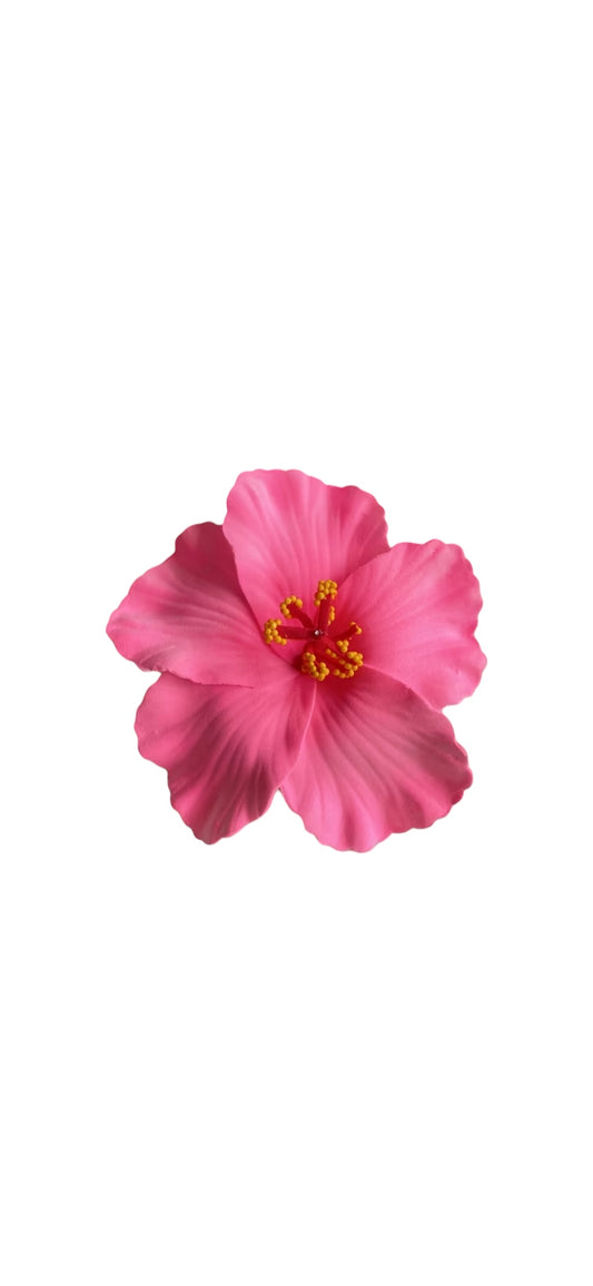 Hibiscus Hair Flower - Neon  Pink