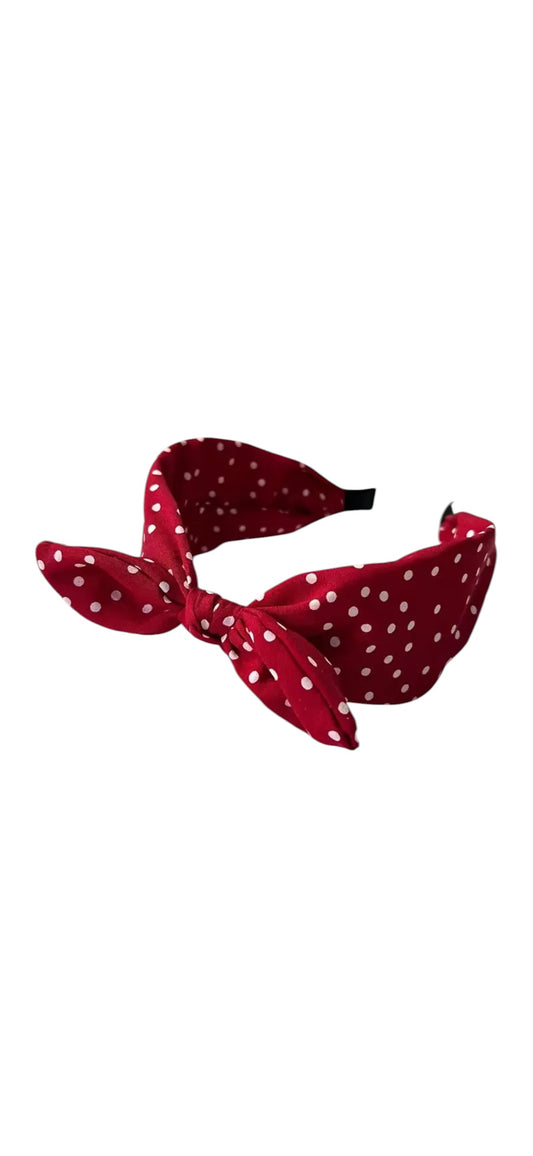Rockabilly Headband - Red Spotty