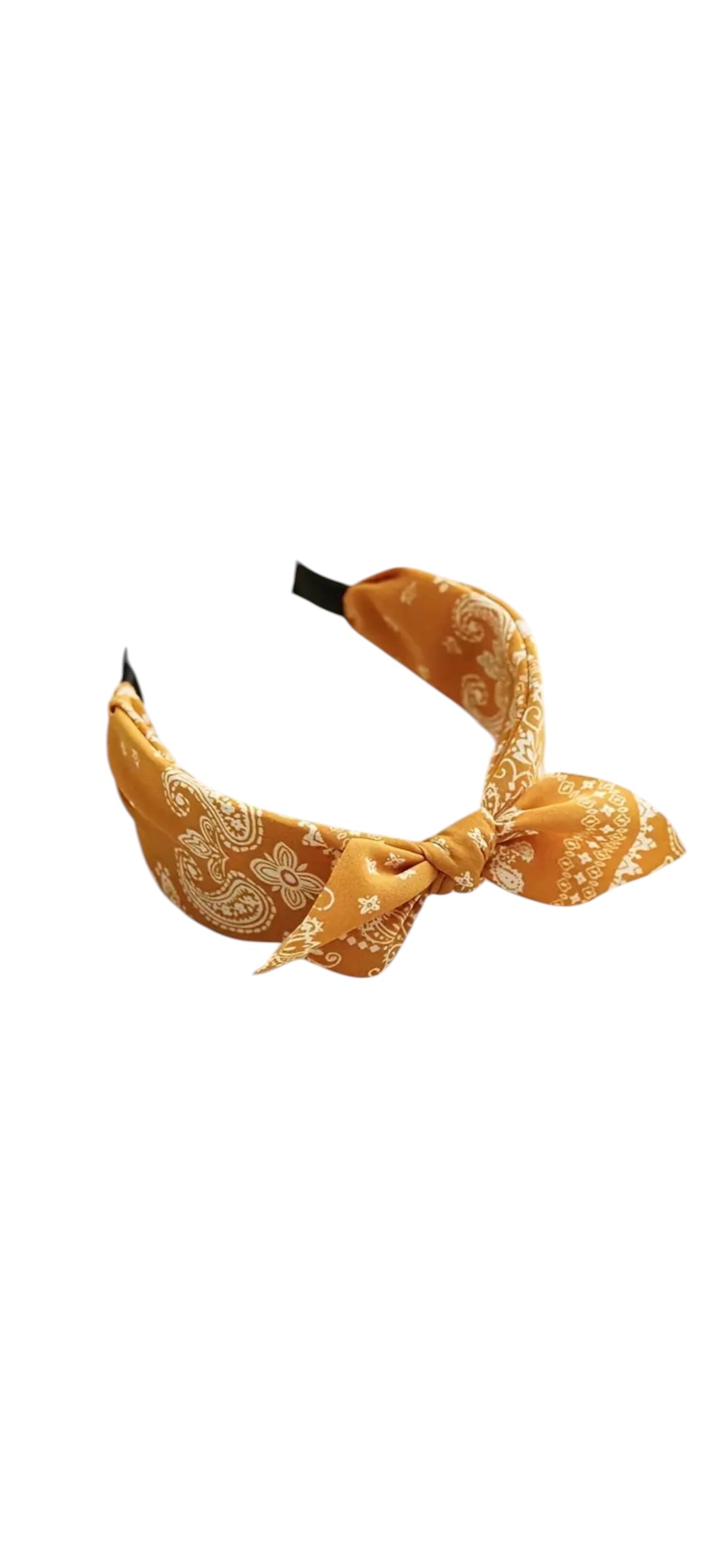 Rockabilly Headband - Bandanna Print Mustard