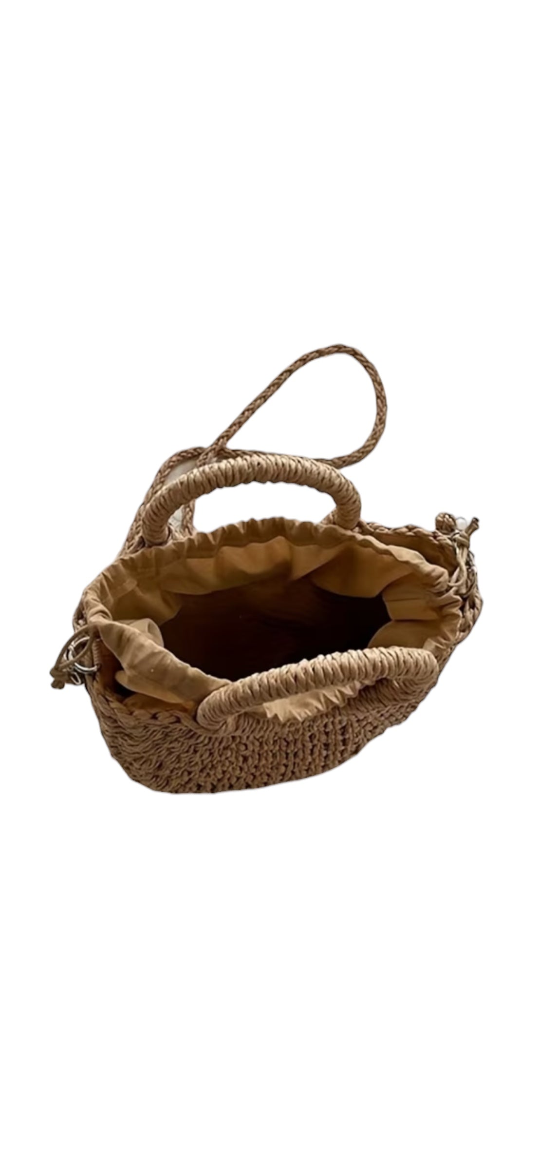 Rattan Carry Bag - Pink