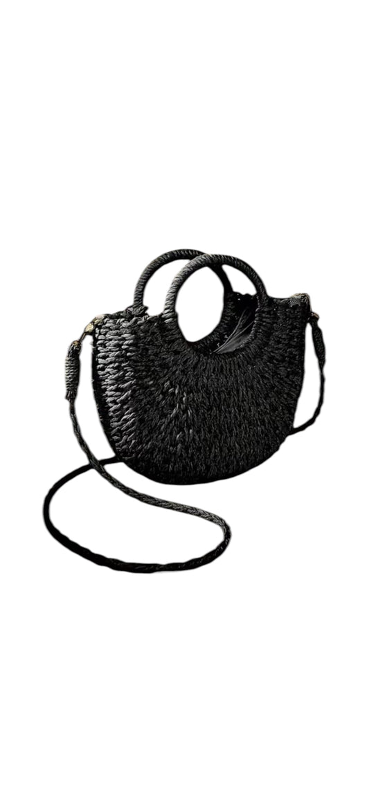 Rattan Carry Bag - Black