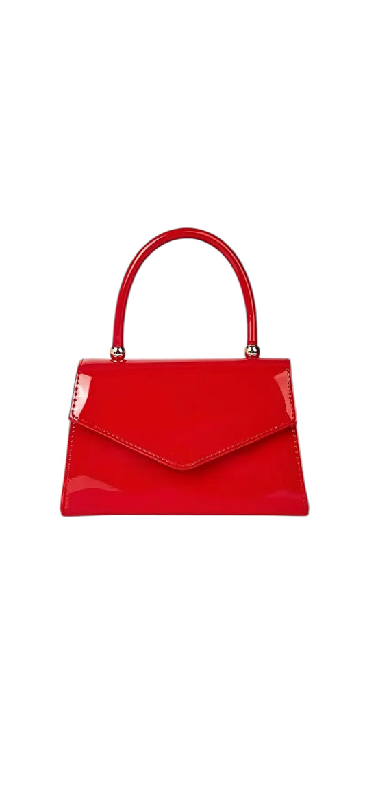 Patent Envelope Bag - Red
