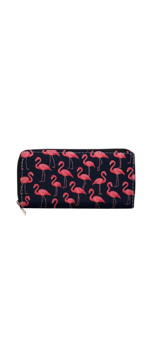 Flamingo Zip Around Wallet