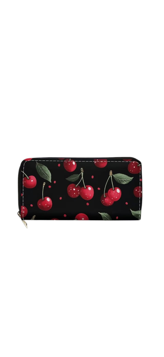 Dark Cherry Zip Around Wallet