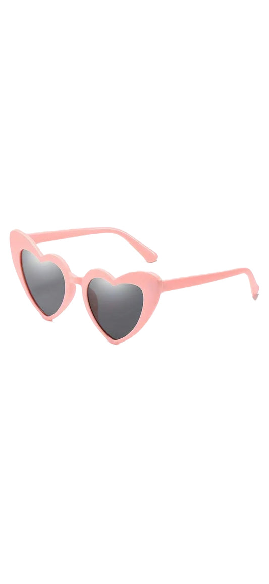 Retro Heart Sunglasses - PINK