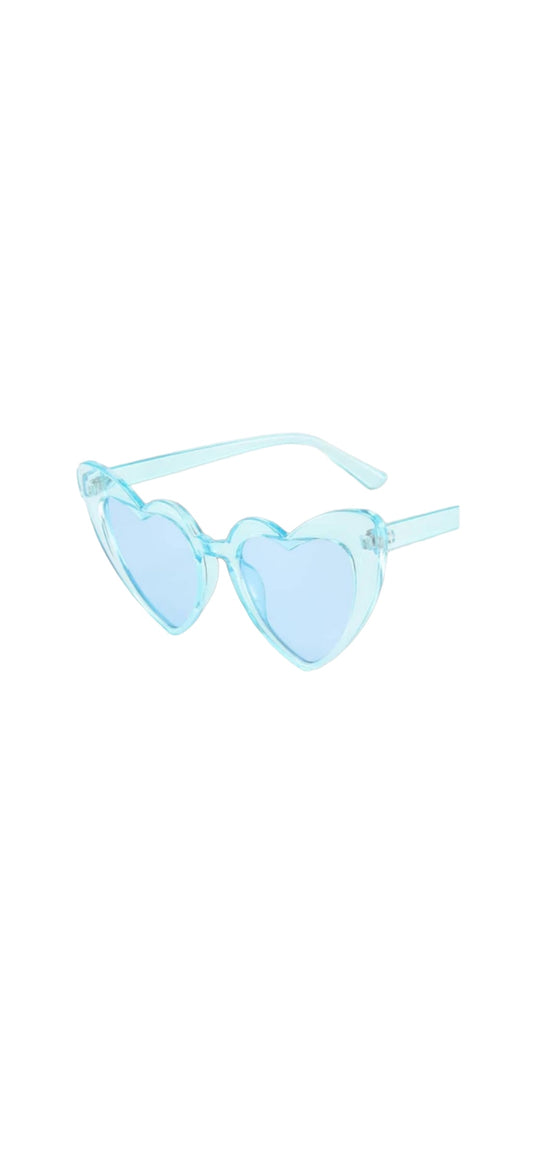 Retro Heart Sunglasses - BUBBLEGUM BLUE