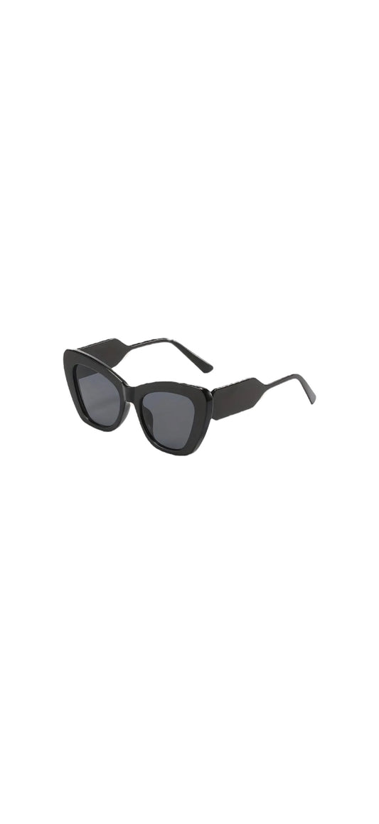 Retro Colour Block Sunglasses - Black