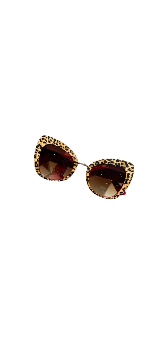 Retro Kitty Sunglasses Red Leopard